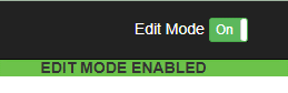 Edit Mode in on position - toggle says "On" and is green