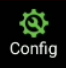 Word "Config" and green cog with green wrench